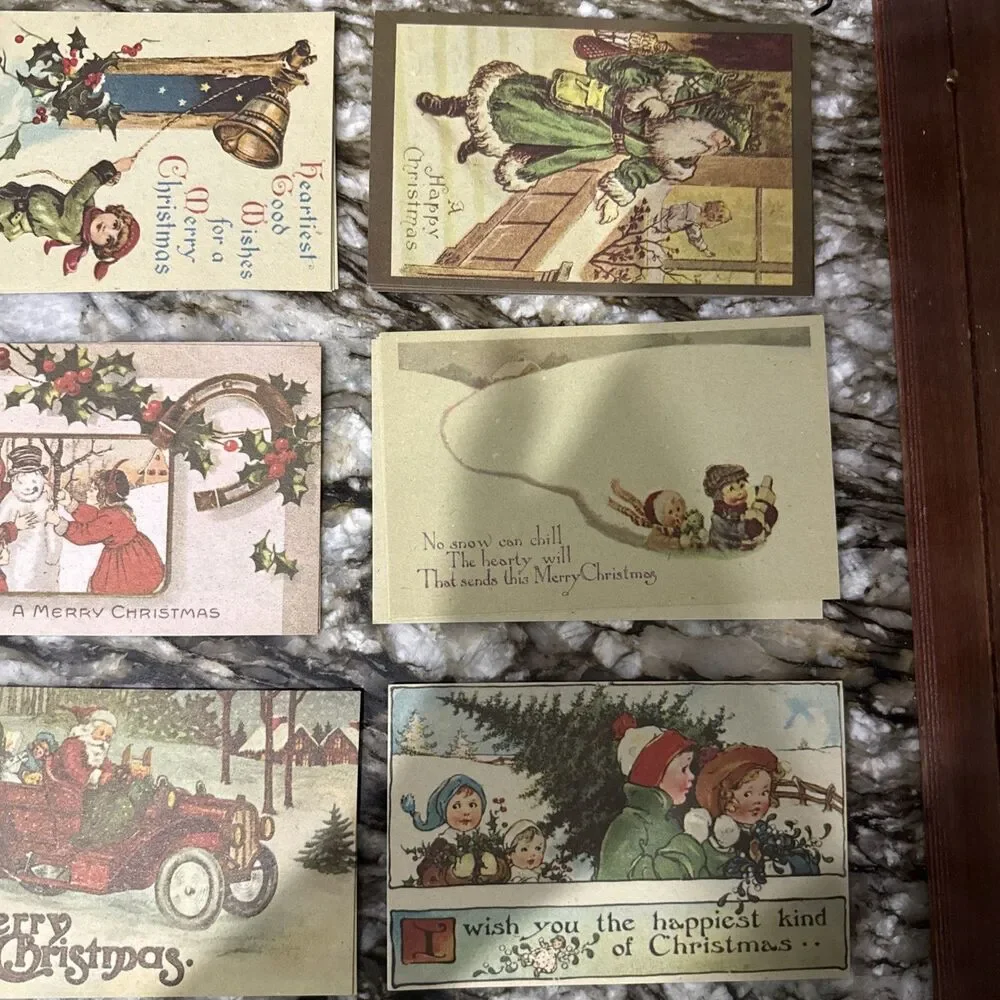 Vintage NOS Christmas Post Cards-48 Total Cards 4 of Each 12 Scenes - Picture 5 of 8